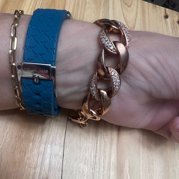 Bronzo Milor Italia 8” curb link crystal Bracelet - Picture 2 of 5